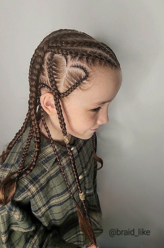 Сердечко из кос — работа Ольги, Braid Like