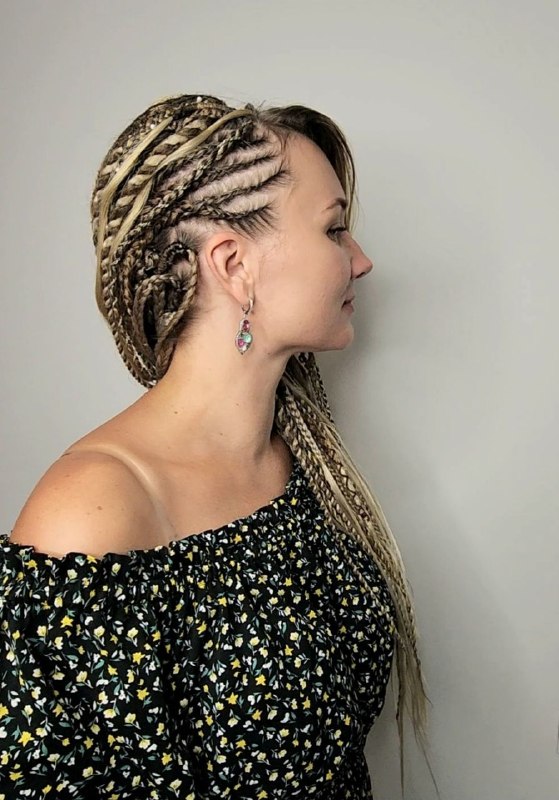 Брейды и собранная длина — работа Ольги, Braid Like