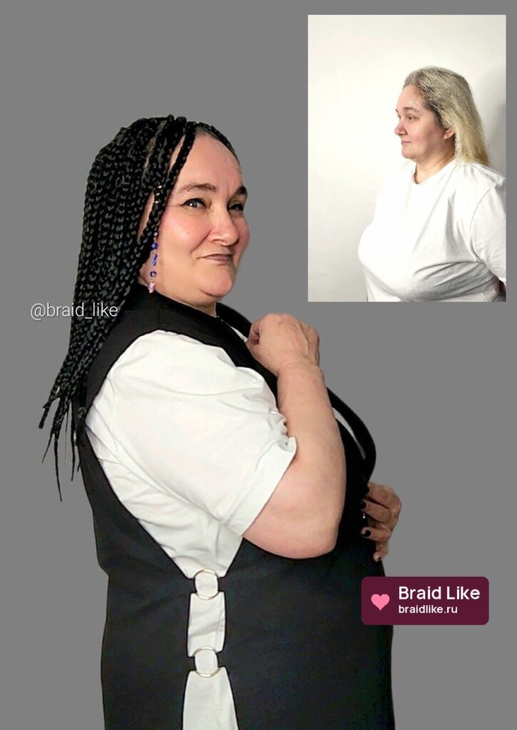 Чёрные афрокосы: готовый образ и фото до плетения — Braid Like