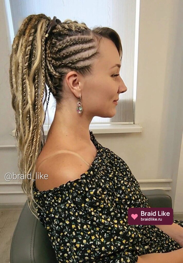 Брейды и собранная длина — работа Ольги, Braid Like, Москва
