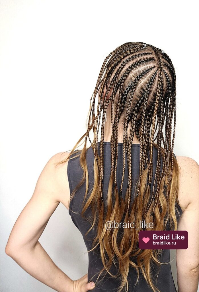 Геометрия в каждой пряди — работа Ольги, Braid Like, Москва