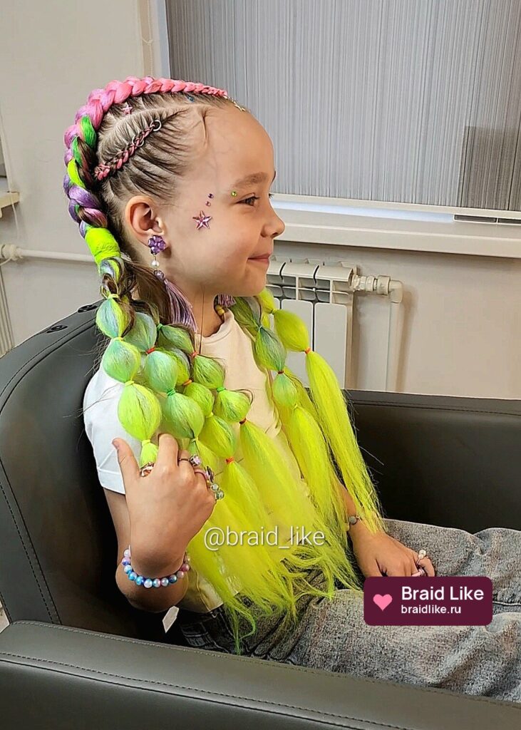 Маленький праздник в косах — работа Ольги, Braid Like, Москва