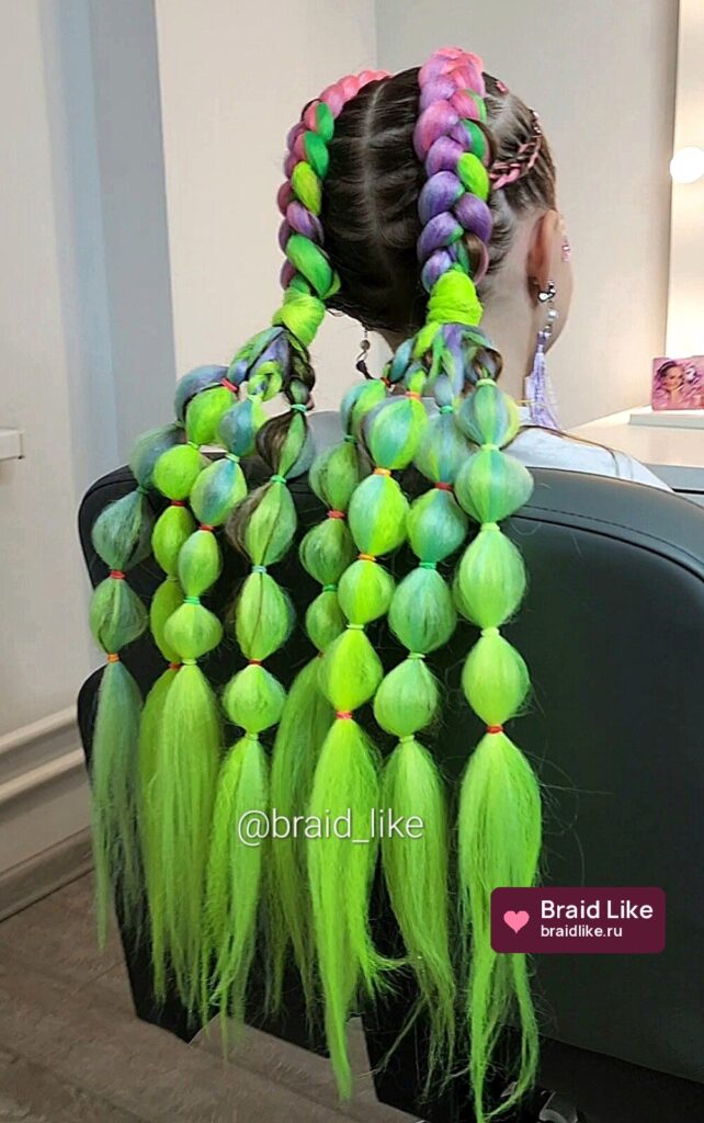 Маленький праздник в косах — работа Ольги, Braid Like, Москва