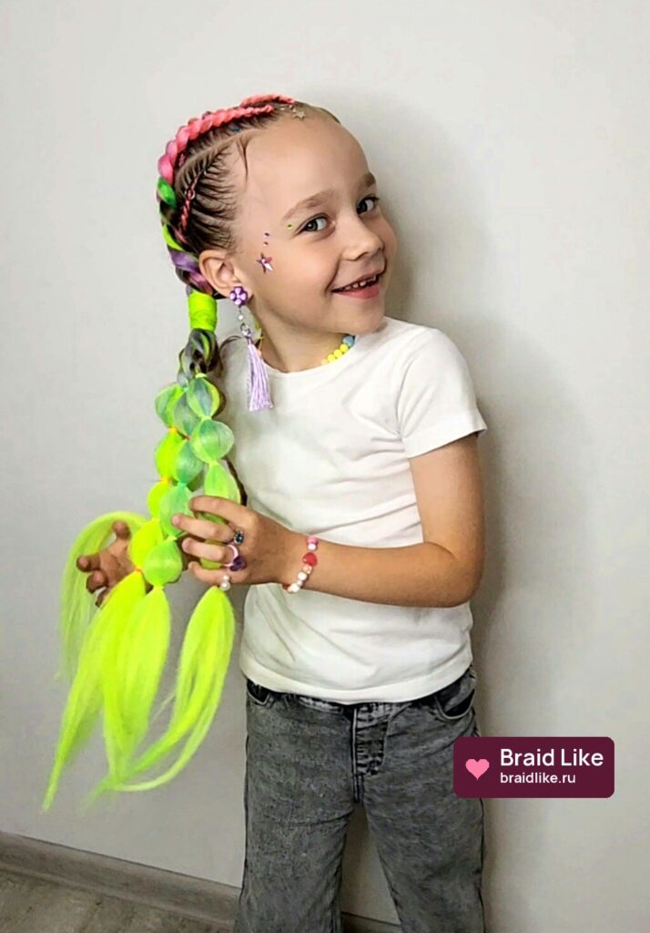 Маленький праздник в косах — работа Ольги, Braid Like, Москва